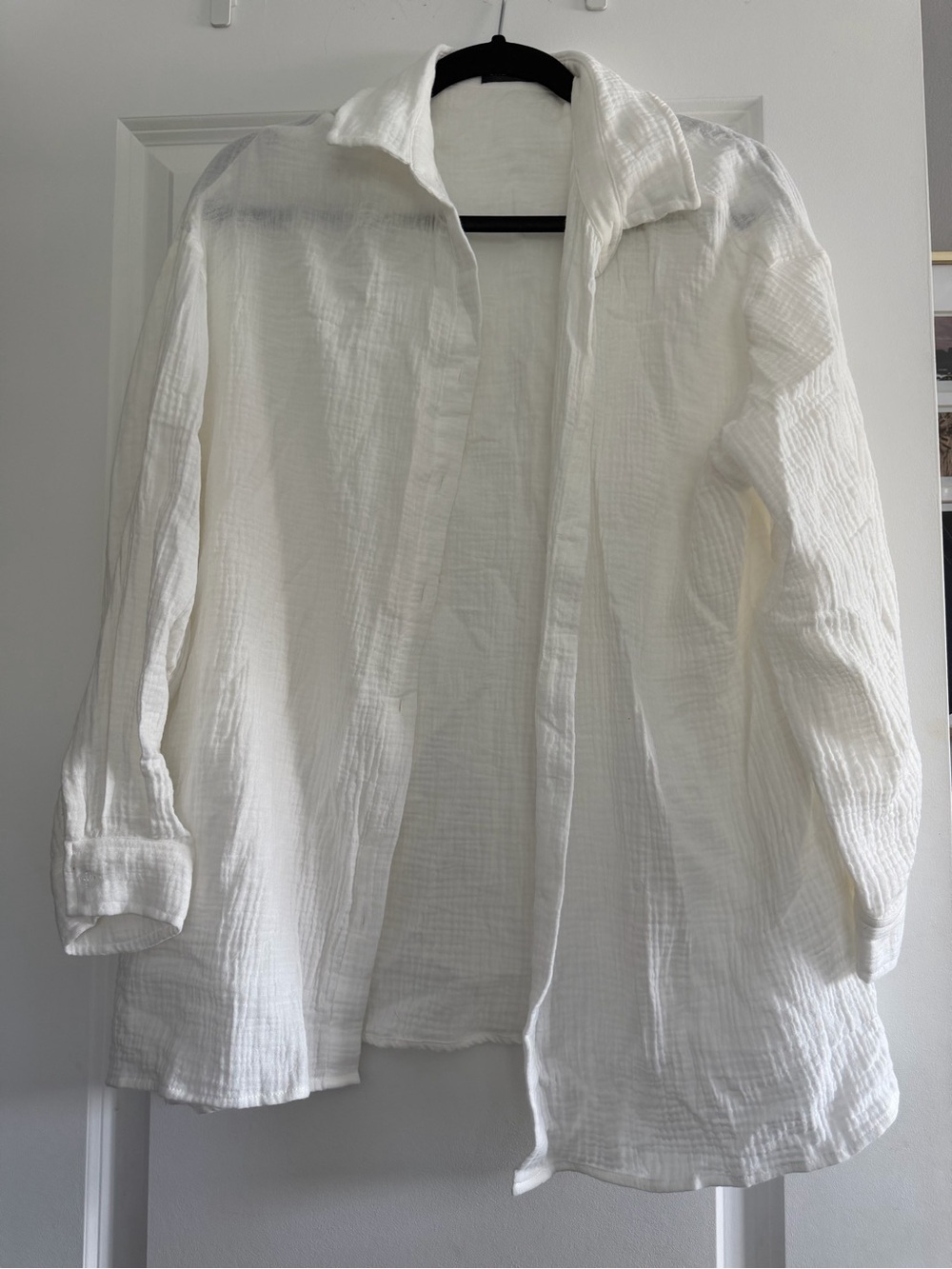 SHEIN White Men's Lightweight Button-Down Shirt Jacket